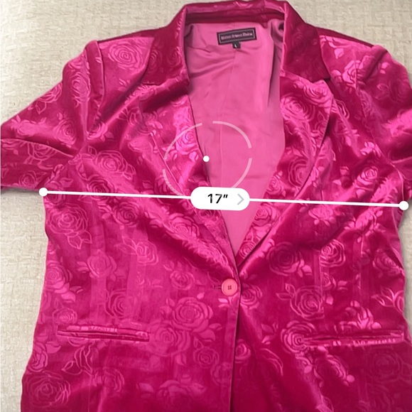 New pink floral velvet blazer - Picture 5 of 6